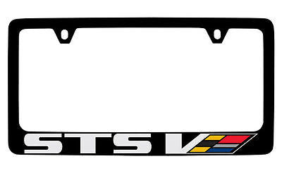 Cadillac STS-V Black Coated Metal License Plate Frame Holder