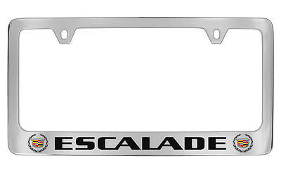 Cadillac Escalade Chrome Plated Metal License Plate Frame Holder