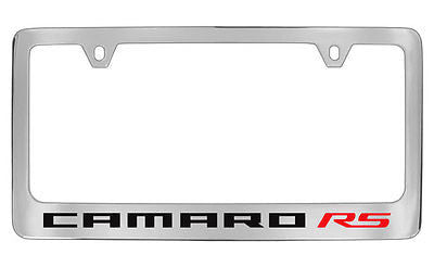 Chevrolet Camaro RS Chrome Plated Metal License Plate Frame Holder