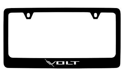 Chevrolet Volt Black Coated Metal License Plate Frame Holder