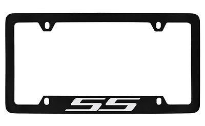 Chevrolet SS Super Sport Black Coated Metal Bottom Engraved License Plate Frame