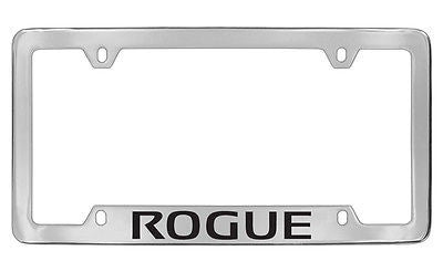 Nissan Rogue Chrome Plated Metal Bottom Engraved License Plate Frame Holder
