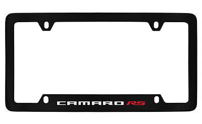 Chevrolet Camaro RS Black Coated Metal Bottom Engraved License Plate Frame