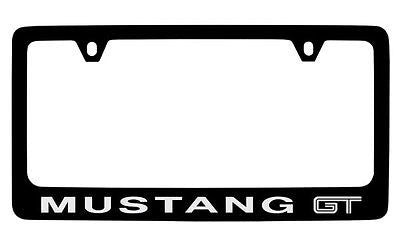 Ford Mustang GT Black Coated Metal License Plate Frame Holder