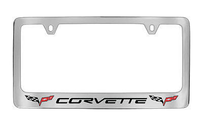 Chevrolet Corvette C6 Chrome Plated Metal License Plate Frame Holder