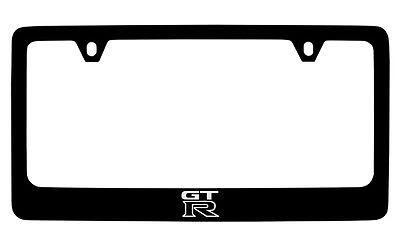 Nissan GTR Black Coated Metal License Plate Frame Holder