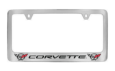 Chevrolet Corvette C5 Chrome Plated Metal License Plate Frame Holder