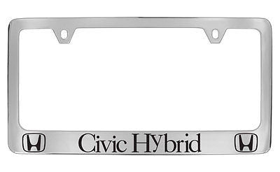 Honda Civic Hybrid Chrome Metal license Plate Frame Holder