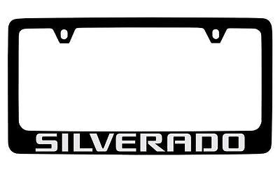 Chevrolet Silverado Black Metal license Plate Frame Holder