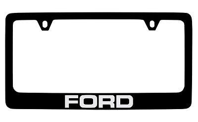 Ford Logo Black Metal license Plate Frame Holder