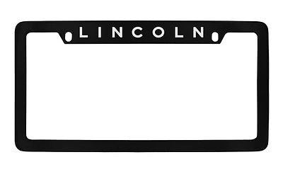 Lincoln Logo Black Metal license Plate Frame Holder