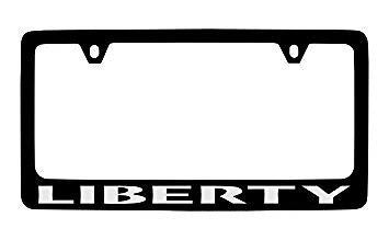Jeep Liberty Black Metal license Plate Frame Holder