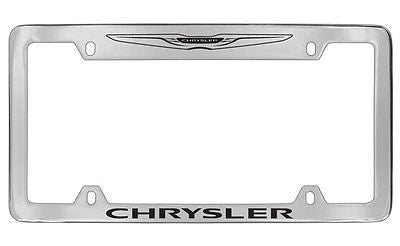 Chrysler Logo Chrome Metal license Plate Frame Holder