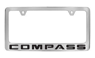 Jeep Compass Chrome Metal license Plate Frame Holder