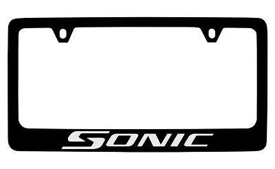 Chevrolet Sonic Black Metal license Plate Frame Holder