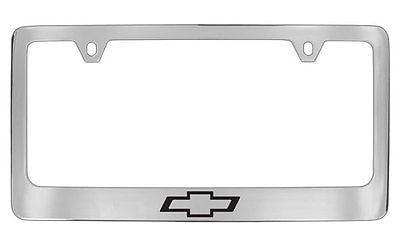 Chevrolet Bowtie Chrome Metal license Plate Frame Holder