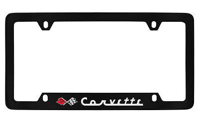 Chevrolet Corvette C1 Black Metal license Plate Frame Holder