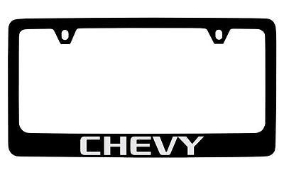 Chevrolet Logo Black Metal license Plate Frame Holder