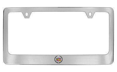 Cadillac Logo Chrome Metal license Plate Frame Holder