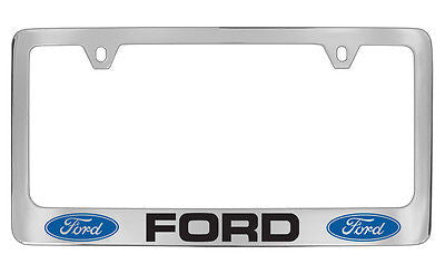 Ford Logo Chrome Metal license Plate Frame Holder