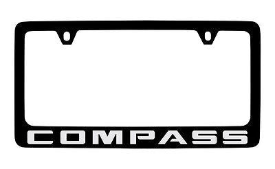 Jeep Compass Black Metal license Plate Frame Holder