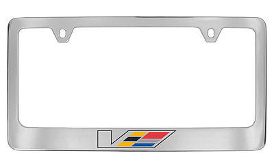 Cadillac V-Series Chrome Metal license Plate Frame Holder