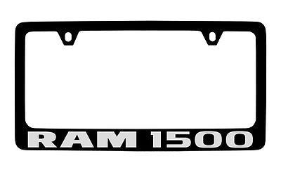 Dodge 1500 Ram Black Metal license Plate Frame Holder