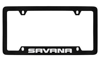 GMC Savana Black Metal license Plate Frame Holder