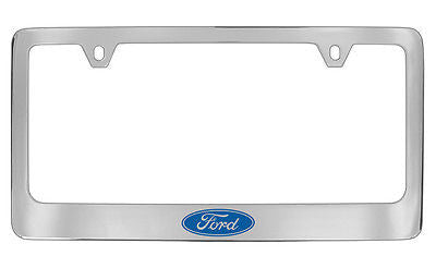 Ford Logo Chrome Metal license Plate Frame Holder