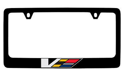 Cadillac V-Series Black Metal license Plate Frame Holder