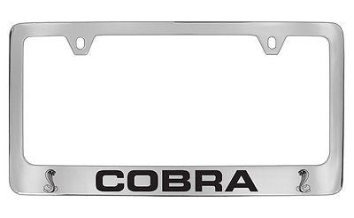 Ford Cobra Mustang Chrome Metal license Plate Frame Holder