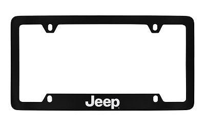 Jeep Logo Black Metal license Plate Frame Holder