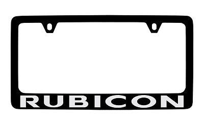 Jeep Rubicon Black Metal license Plate Frame Holder