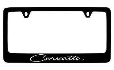 Chevrolet Corvette C2 Black Metal license Plate Frame Holder