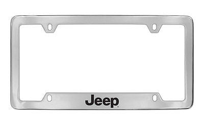 Jeep Logo Chrome Metal license Plate Frame Holder