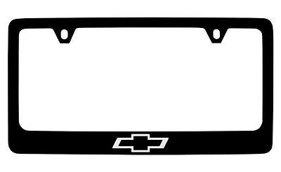 Chevrolet Bowtie Black Metal license Plate Frame Holder