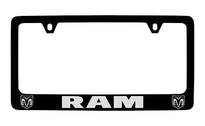 Dodge Ram Black Metal license Plate Frame Holder