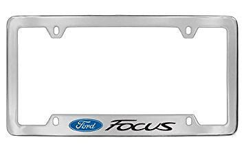 Ford Focus Chrome Metal license Plate Frame Holder 4 Hole
