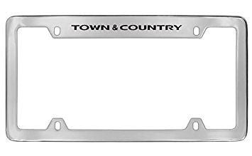 Chrysler Town & Country Chrome Metal license Plate Frame Holder 4 Hole
