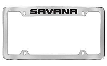 GMC Savana Chrome Metal license Plate Frame Holder 4 Hole