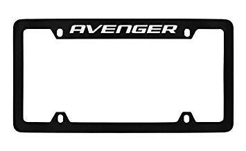Dodge Avenger Black Metal license Plate Frame Holder 4 Hole
