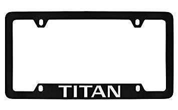 Nissan Titan Black Metal license Plate Frame Holder 4 Hole