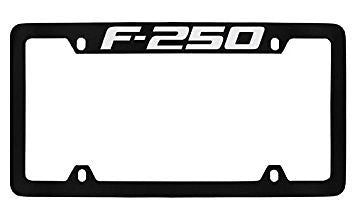 Ford F-250 Black Metal license Plate Frame Holder 4 Hole