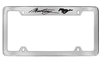 Ford Mustang Chrome Metal license Plate Frame Holder 4 Hole