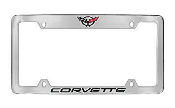 Chevrolet Corvette C5 Chrome Metal license Plate Frame Holder 4 Hole