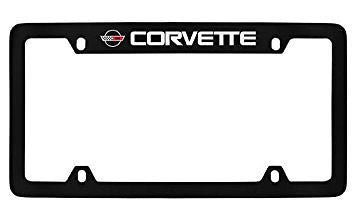 Chevrolet Corvette C4 Black Metal license Plate Frame Holder 4 Hole
