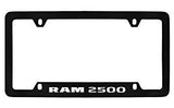 Dodge 2500 Ram Black Metal license Plate Frame Holder 4 Hole