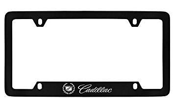Cadillac Logo Black Metal license Plate Frame Holder 4 Hole