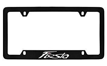 Ford Fiesta Black Metal license Plate Frame Holder 4 hole