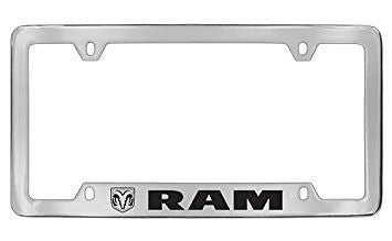 Dodge Ram Chrome Metal license Plate Frame Holder 4 Hole